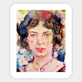 EMILY DICKINSON watercolor portrait .2 Sticker